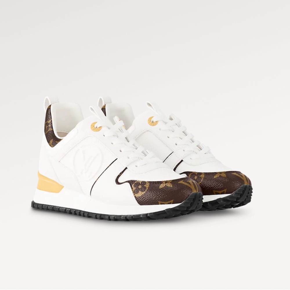 Brown and white Louis Vuitton sneaker